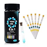 LZDMY PH Teststreifen Pooltester 100 Stück | 6 in 1 Wassertester für pH-Wert, Chlor, Gesamtchlor; Alkalinität, Gesamthärte, Cyanursäure | Streifen zur Wasseranalyse (Pool, Schwimmbad, Teich)