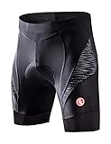 Souke Sports Herren 4D Gepolsterte Radlerhose Atmungsaktiv Schnelltrocknend Fahrradhose, M