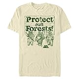 Star Wars Men's Protect Our Forest T-Shirt - Offizielle lizenzierte Waren - Motiv gedruckt auf Fruit of The Loom T-Shirts - Natural - S