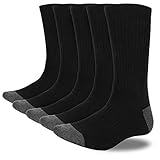MOSOTECH Socken Herren, 5 Paar Dicke Wandersocken Warme Socken für Trekking, Training, Laufen, Wandern, Radfahren - Verdickt Gepolstert, Anti-Blister, Fußgewölbestütze, Gr. 41-46