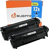 2er-Pack Bubprint Kompatibel Toner als Ersatz für HP 12A Q2612A für Laserjet 1010 1012 1015 1018 1020 1022 1022N 1022NW 3015 3020 3030 3050 3052 3055 M1005 M1319F MFP LBP2900 Schw