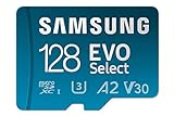 Samsung EVO Select 128GB microSDXC UHS-I U3 130MB/s Full HD & 4K UHD Speicherkarte inkl. SD-Adapter (MB-ME128KA/EU)