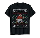 Ugly Sweater Bigfoot Christmas Funny Xmas Sasquatch Schneemann T-S