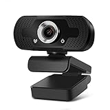 Webcam mit Mikrofon - 1080P Mini Web Kamera USB 2.0 Plug und Play für Laptop|PC|Desktop|Web Camera für Live Streaming|YouTube|Skype|Zoom|Konferenz|Videoanruf|Online-Unterricht|Sp