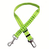 LYYDAN Anschnallgurt Hund Auto, 2.5cm Breite Hundegurt Fürs Auto, Hunde Sicherheitsgurt Mit Gestreckte Länge 70cm, Verstellbarer Reflektierend Bungee Hund Sicherheitsgeschirr Für Alle Autotyp