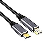 USB-Typ-C-Stecker auf Mini-Displayport-Kabel, 4 K @ 60 Hz, USB C auf Mini DP, Video-Konvertierungskabel, unterstützt Bildschirmspiegelungsmodus und Erweiterung