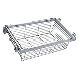 Pull Out Lagerung Chrome Korb, Schrank-Speicher-Organisator, Teleskop Coat Schublade für Küche (Size : 449x455x225mm)