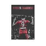 FC Bayern München Robert Lewandowski Fußballmannschaft-Kunst, Vintage-Poster, dekoratives Gemälde, Fußball-Fan-Poster, Wandbild, Wandgemälde für Schlafzimmer, Zuhause, 20 x 30