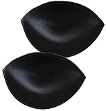 ToBeInStyle Damen Max Enhancement Silikon gefüllte Push-Up BH Einlagen, Silikon-Pads mit Stofffutter, Schwarz, A / B
