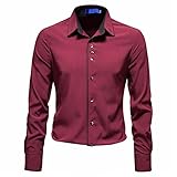 Herren Langarmhemd Casual Fit Kent Langarm Weihnachtsmotive Hemd Slim Fit Freizeithemd schlank Langarmhemd Businesshemd Männer Regular Shirts Business Casual Party