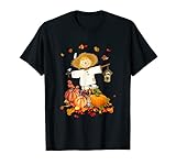 Vogelscheuche Herbst Hello Herbst Kürbis Erntedankfest Halloween T-S