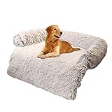 Hundebett Grosse Hunde Flauschige Hundedecke,Hundekissen Hundebett Couch für Sofaschutz,Kofferraumschutz Hundedecke,Super Softe Plüsch Zwinger,Hundedecke Waschbar Decke Warmes Katzenbett Sofa M