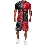 QWERT Herren Overall Jumpsuit Kurz 3D Einteiler Sommer Stramp