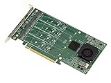 PCIe 3.0 Controller-Karte 16 x für 4 SSD M.2 NVMe M Key (M2 NGFF) Chipsatz PLX PEX 8747-32 GB für jede SSD, 128 G insg