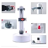 FSLLOVE FANGSHUILIN Multifunktions-Edelstahl elektrischer Schäler Automatischer Fruchtschäler Gemüseschneider DREI Ersatzklingen Kartoffelschäler Maschine (Color : White)