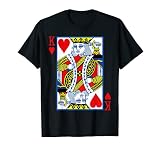 Herren Herz König TShirt Spielkarten Kostüm Karten S