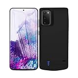 HiKiNS Akku Hülle kompatibel mit Galaxy S20 Plus, 6000mAh Tragbare Ladebatterie Zusatzakku Externe Handyhülle Batterie Wiederaufladbare Schutzhülle Power Bank Akku Case für Samsung Galaxy S20
