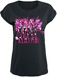 Kiss Alive Pink Glitter Frauen T-Shirt schwarz L 100% Baumwolle Band-Merch, B