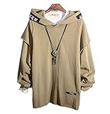 XIAOYAO Herren Kapuzenpullover Long Sleeve Sweatjacke Pullover Hoodie (Grün, L(Höhe:172-176cm Gewicht:57-65kg))