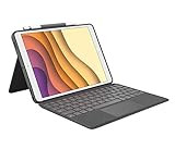 Logitech Combo Touch für iPad Air (3. Gen) A2152, A2123, A2153, A2154 und iPad Pro 10,5' A1701, A1709, A1852, Tastatur-Hülle mit Trackpad, abnehmbares Keyboard, Smart-Connector, ITA QWERTY - Schw