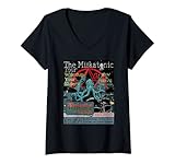 Damen Miskatonic Tour Cthulhu Schlagzeuger Rockkonzert Horror T-Shirt mit V