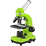Bresser Junior Schülermikroskop BIOLUX SEL mit Smartphonehalter, reichhaltigem Zubehör und Barlow-Zoom-System für Kinder, Einsteiger und Erwachsene, grü