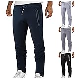 Jogginghose Herren Slim Fit Cargo Hose Straight Leg Freizeithose Winter Reißverschluss Tasche mit mittlerer Taille Regular Business Casual Sweartpants Outdoor Loose Herrenhose Solid Stoffhose-#1