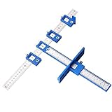 Schrank Hardware Jig, Schrank Jig, Schublade Jig, Verstellbare Schrank Vorrichtung, Drill Punch Locator, Einstellbare Bohrschablone, Abnehmbar, Mit Aufbewahrungstasche, für Schubladengriffe, Schränk