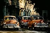 VLIES Fototapete-OLDTIMER-(PF6712)-350x260 cm-Kuba Havanna Karibik Classic Cars US Auto Vintage Retro Dekor XXL Wandbild Poster Moderne Tap