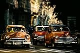 VLIES Fototapete-OLDTIMER-(PF6712)-350x260 cm-Kuba Havanna Karibik Classic Cars US Auto Vintage Retro Dekor XXL Wandbild Poster Moderne Tap