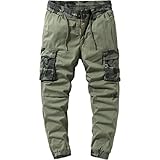 Yikesnt Herren Overalls Hosen Sommer Jugendmode Outdoor Jogging Freizeithose mit Taschen und Kordelzug 30