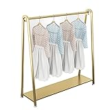 YANLINA kleiderständer Goldener Kleiderständer Metall Kleiderständer Mit Schuhregal Wäscheständer Zum Trocknen Kleiderorganisator Schlafzimmerregale(Size:150x40x160cm)