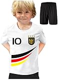 DE FANSHOP Kinder Personalisiertes Deutschland Trikot Set 4D