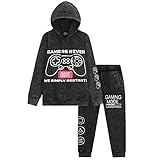 CityComfort Jogginganzug Kinder Jungen, Jogginghose Jungen und Hoodie Jungen Set, Gaming Trainingsanzug Kinder Jungen, 110 - 176 (9-10 Jahre, Anthrazit)