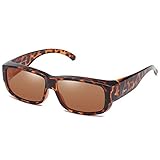 DUCO Unisex polarisierte Sonnenbrillen Überziehbrille Fit-Over Brille Korrekturbrille RX Brille 8956 (Tortoise)