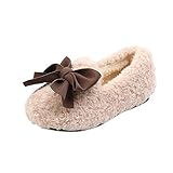 Baby Winterschuhe Mädchen Warme Kälteschutz Schmetterlingsknoten Slip On Flache Schuhe Rutschfest Draussen Atmungsaktiv Weiche L