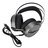 SALUTUY Gaming-Headset, Rauschunterdrückung Buntes RGB-Blitzeffekt-Gaming-Headset mit RGB-Licht für Win 7 für Win 8 für Win10 für PS5 Laptop