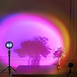 Sunset Lamp, Sunset Projection Lamp 7 Colors Brightness Adjustable Sunset Projector Light Mood Lights, Rainbow Lamp with Remote 360 Degree Rotation Trip