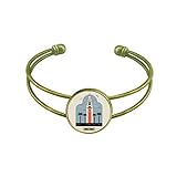 DIYthinker Hong Kong Uhr Tower Art Deco Geschenk Mode Armband Armreif Retro Offene Manschette Schmuck