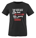 Comedy Shirts - Ich Weiss du hast Recht Aber Meine Meinung gefällt Mir Besser - Jungen T-Shirt - Schwarz/Weiss-Rot Gr. 152/164