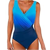 BAXNUYANIOP Badeanzug Damen Bauchweg Push Up Hoher Beinausschnitt Bikini Damen Bauchweg Bademode Damen Bikini Badeanzug