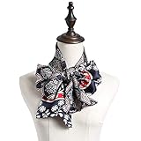 SLM-max Schal Frauen，Retro Bedruckte Seidenschals Wildseidenschal Langer Streifen Satinschal Frühling Herbst Dünn (Color : 06, Size : 145cm*15cm)