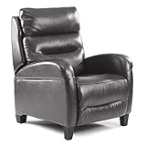 Limare Liegesessel Leder Relaxsessel verstellbar Einzelliegesessel Wohnzimmer Schlafzimmer Heimkino Fernsehsessel mit Liege-Funktion Polstersessel (Gray)