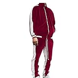 BGUK Herren Trainingsanzug Lange Ärmel Kapuzenpullover Sweatshirt + Jogginghose Sportswear 2 Stück Sets O