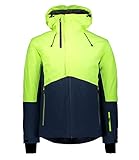 CMP Herren Giacca Da Sci Bicolor Con Cappuccio Skijacke, Gelb fluoreszierend., 50 EU