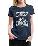 Spreadshirt Keine Therapie Nur Radfahren Fahrrad Spruch Frauen Premium T-Shirt, XXL, Navy
