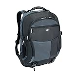 Targus Atmosphere XL Laptop Rucksack für 17-18' Notebooks, Business oder Uni Rucksack mit Workstation, Tagesrucksack mit 20 L Stauraum und Regenschutz – Schwarz/Blau, TCB001EU