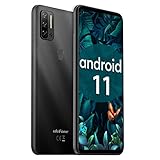 Ulefone Note 11P 4G Handys - Android 11 Smartphone ohne Vertrag Quad-Rückfahrkameras mit 2MP Marco-Objektiv und 8MP Weitwinkelobjektiv 8+128GB 3-in-1-Kartensteckplatz 6,55-Zoll-Bildschirm (Schwarz)