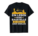 Herren Bauleiter Spruch Handwerker Hausbau Baustelle Geschenk T-S