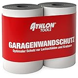 ATHLON TOOLS 2x FlexProtect Garagen-Wandschutz - je 2 m lang - Extra Dicker Auto-Türkantenschutz, Selbstklebend, Wasserabw